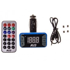 MP3 плеер + FM трансмиттер с дисплеем и пультом AVS F-532 (Синий)
